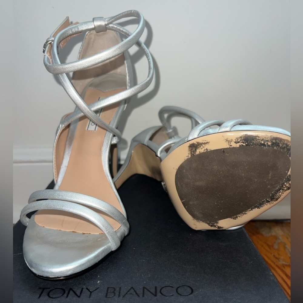 Tony Bianco Alita Titanium Heels Size 10 - Picture 3 of 9